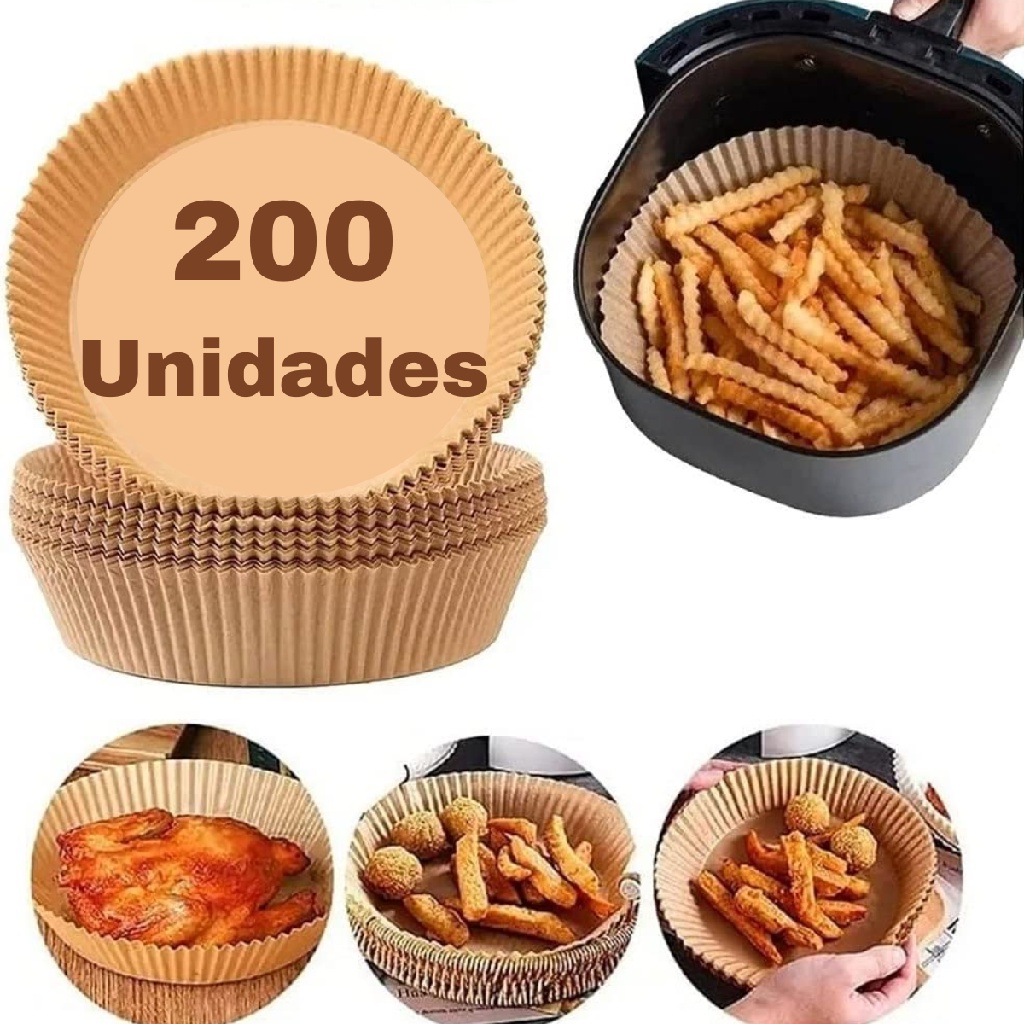 Kit Forma De Papel Para Air Fryer 200 Unidades