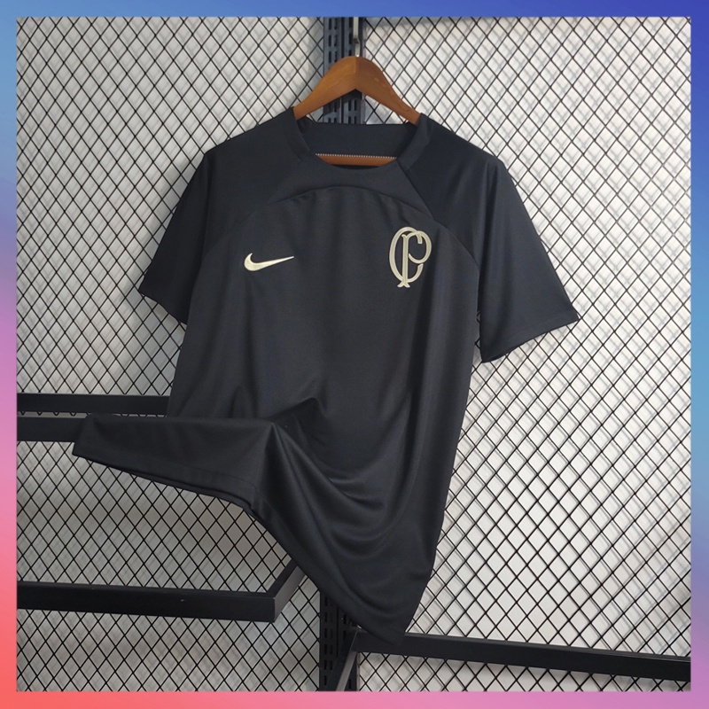 Camisa de Futebol Treino Time Homem Preto 2022 Klda