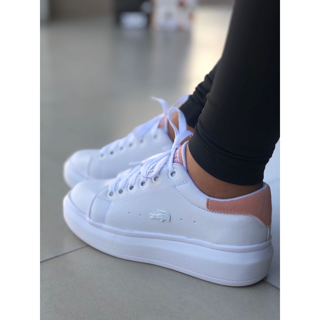 Tenis branco sale feminino lacoste