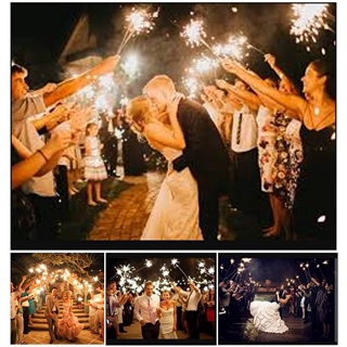 10 Velas Sparklers 60Cm Indoor Cascata Estrelinha/Faisca/Casamento Champanhe