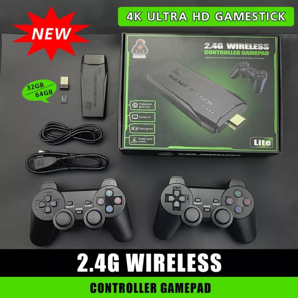 10000/3500 Jogos 4K HDMI Game Stick Sem Fio Dupla Console/Único Jogo De  Vídeo Box Retro Compatível Com Ps1/Cps/Fc/Gb/10 + Emuladors M8 Gamepad