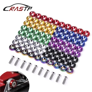 Kit 10 Arruelas Anodizadas + Parafusos JDM Tunning Universal Parachoque Paralamas Motor M6X20MM