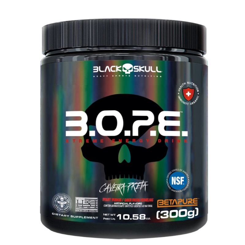 Pré Treino Bope Betapure 300g - Black Skull