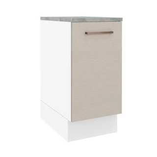 Balcão Armário de Cozinha 40 cm 1 Porta Branco/Crema Agata Madesa em Oferta na Shopee