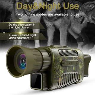 1080P Dispositivo Portátil De Visão Noturna Diurna Uso Diurno Noturno Tirando Fotografia Gravação De Vídeo 4X Zoom Digital Escopo Monocular 5MP 8MP 12MP Resolução Fotográfica 7 Níveis De Ajuste Infravermelho