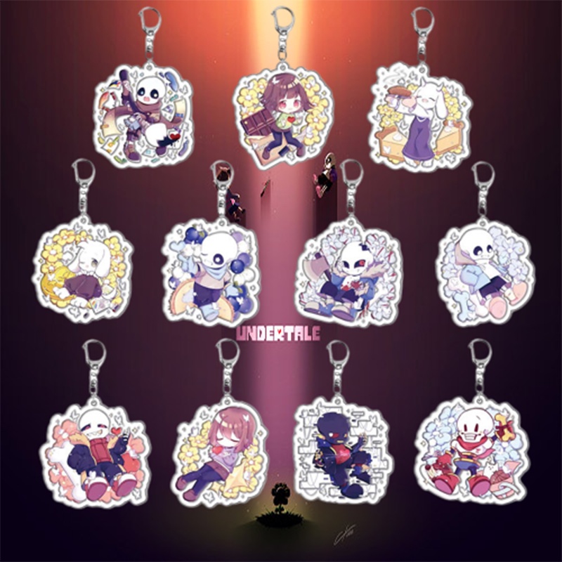 Undertale Sans Flowey Papyrus Asriel Keychain Cosplay Acessórios Para O ...