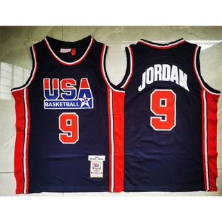 Equipe Dos Sonhos Nova Vestimenta Masculina Chicago Bulls 9 Michael MN Basquetebol Jersey Black