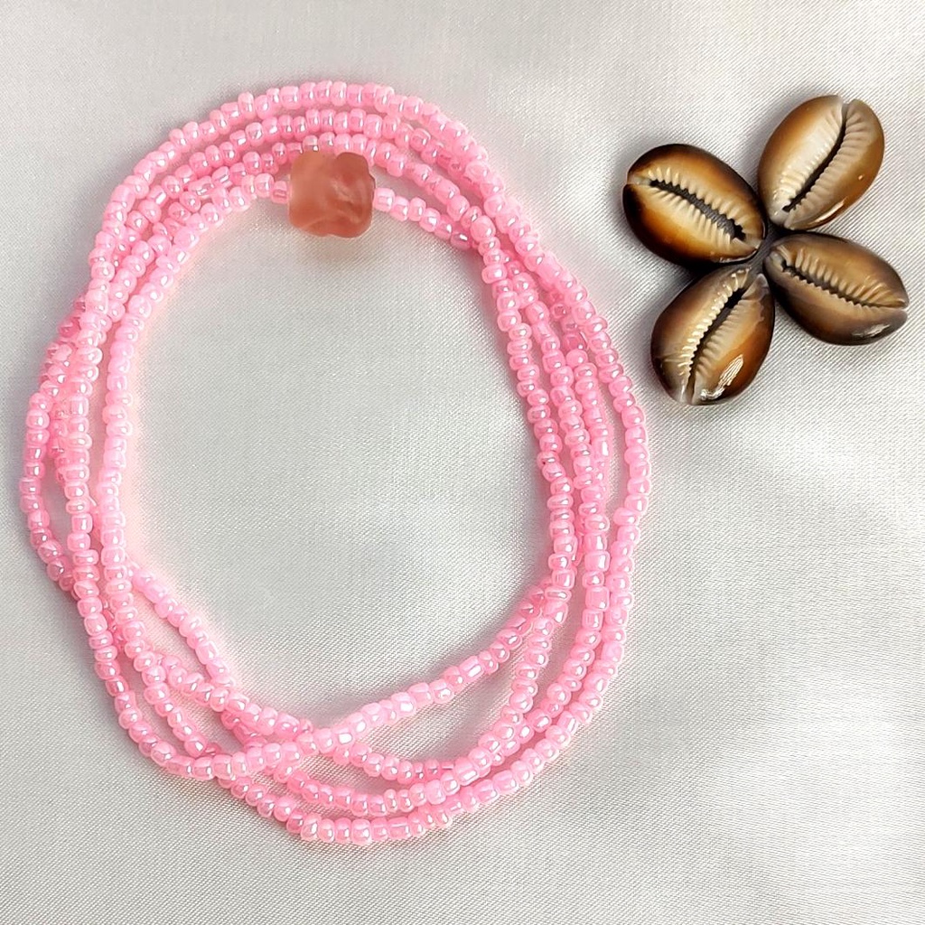 Guia Rosa Perolada | Fio de Contas de Orixá ou Entidade | Shopee Brasil