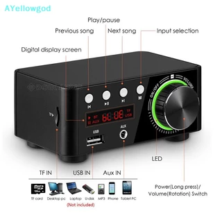 AYellowgod Bluetooth 5.0 Amplificador De Potência USB Mini Leitor De Música Estéreo Amp .