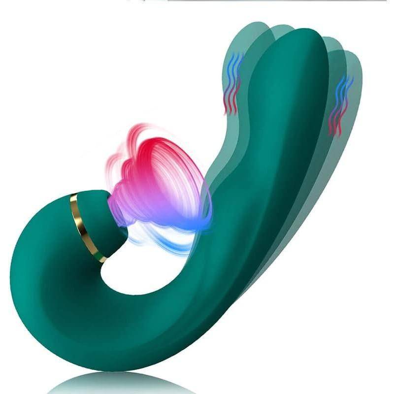 Masturbador Feminino 3 em 1 Sugador de Clitóris Dildo Ponto G Vibrador Chupador Estimulador de Clitóris Brinquedos Sexuais