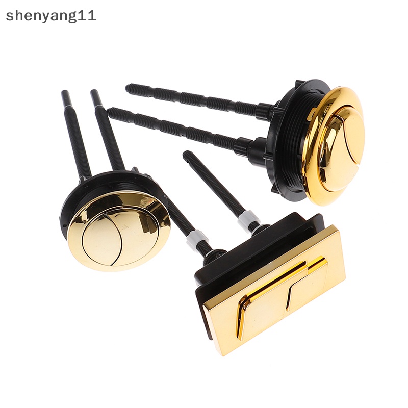 shen Dual Flush Toilet Gold Botão De Descarga 48mm/58mm Em Forma Redonda Botões De Pressão Do Vaso Sanitário yang