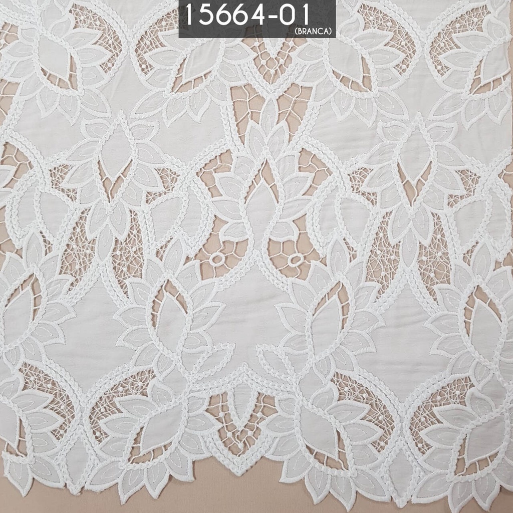 Tecido Renda Guipuire (D51960) 100% Poliester Branco | Shopee Brasil