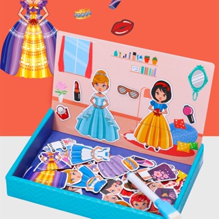 Brinquedo Educativo Jogos Infantil Meninas Divertido 3x1 Quebra Cabeça  Dominó Jogo Da Memória Unicórnio Princesas Crianças Personagens Feitos em  Papel