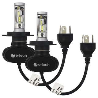 Kit Lampada Super Led H4 6000k Ultra Led 6000 Lúmens 12v 40w E-Tech Farol Alto Baixo IP68
