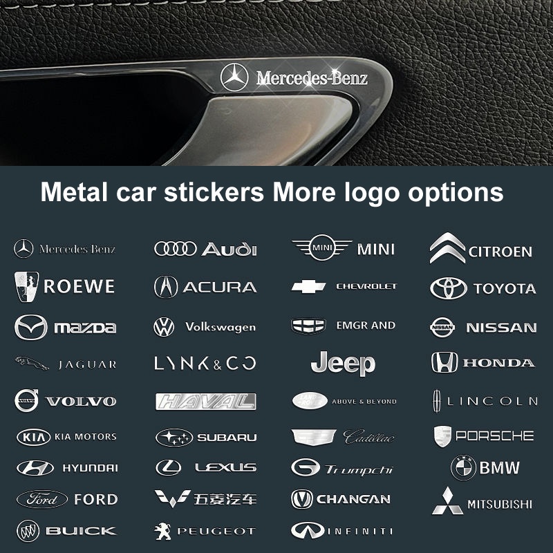 1Pcs Autocolantes De metal Para Carros Logotipo Criativo Decorativos