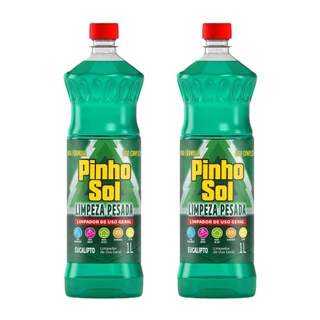 Kit com 2 Limpador Diluível Pinho Sol Limpeza Pesada Eucalipto 1L Cada em Oferta na Shopee