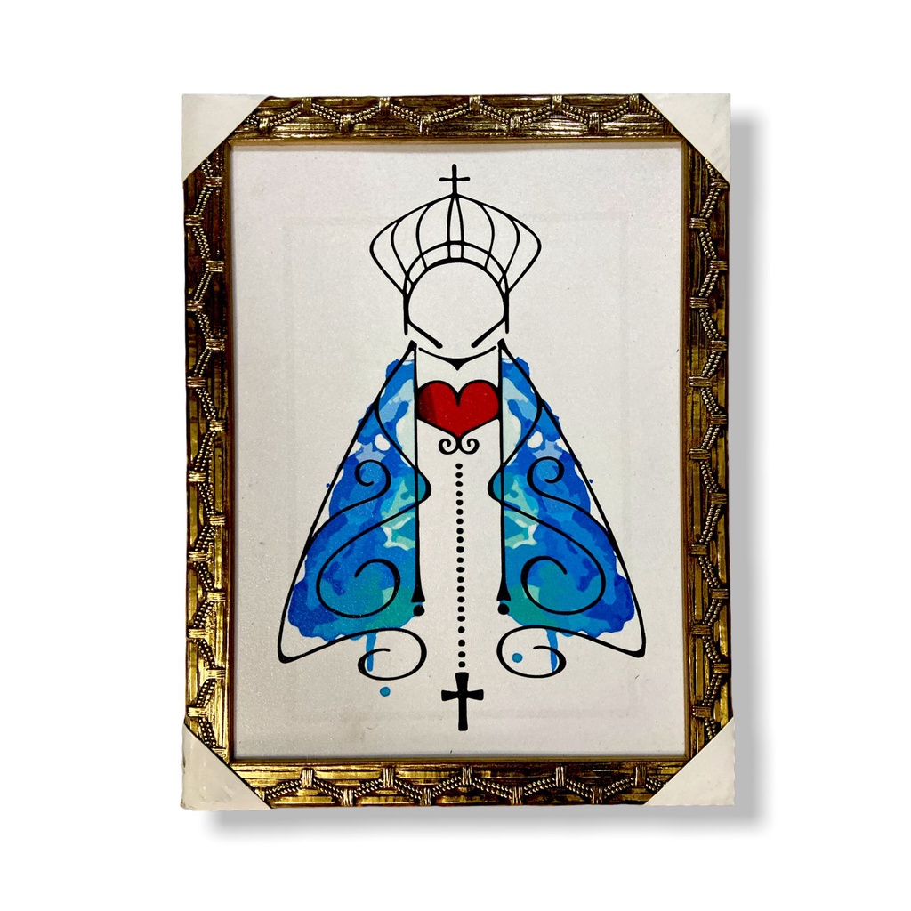 Quadro Nossa Senhora Aparecida Pintura Aquarela 30x40cm | Shopee Brasil