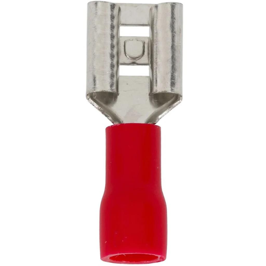 Terminal Femea Vermelho Pre-Isolado Embalagem Com 100 Pecas | Shopee Brasil