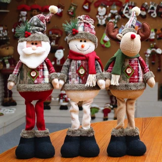 [Disponível em estoque](Três Compras São Mais Favoráveis) Figuras De Natal Grandes/Pai/Snowman/Alce Para Decoração De Janelas