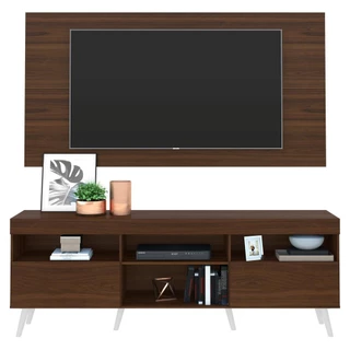 Rack com Painel e Suporte TV 65" Retrô Flórida Multimóveis V3134