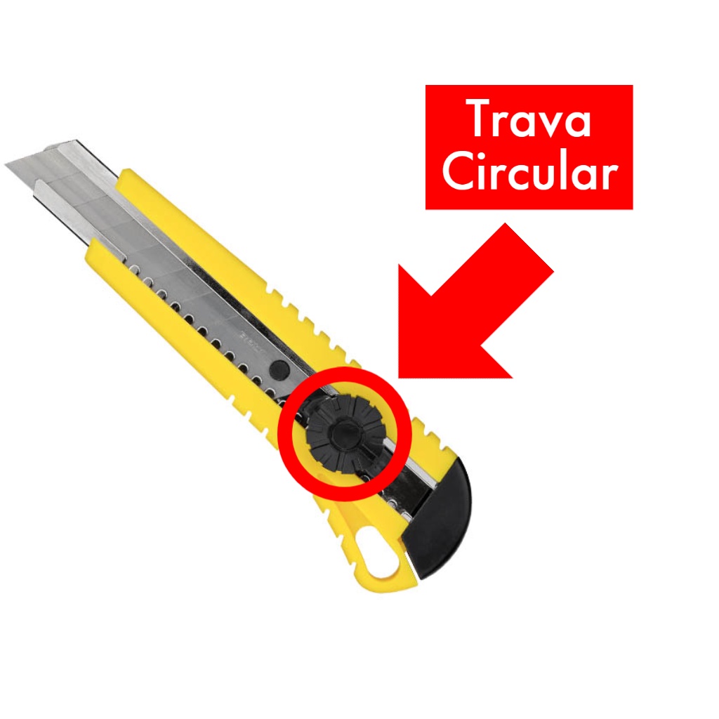 Kit Estilete Profissional Resistente Largo 18mm BRW com 10 Kit Estilete Profissional Resistente Largo 18mm BRW com 10