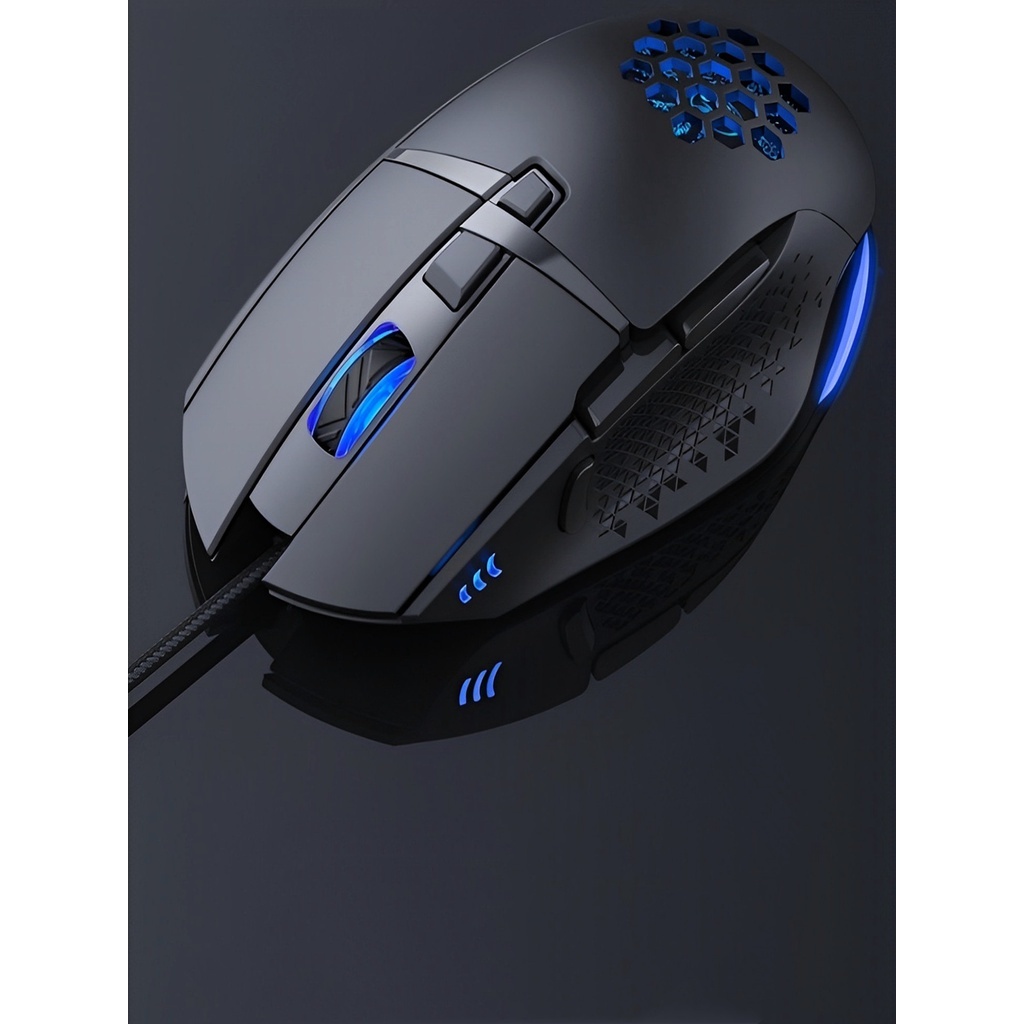 MOUSE GAMER 7200DPI COM LED E CHIP DE JOGOS DE ALTA PRECISÃO