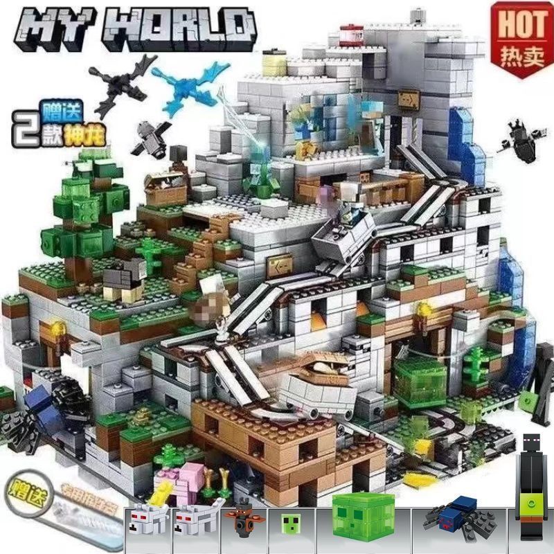 Lego Minecraft Blocos de Construção de Minecraft Crianças Educativas Montando Brinquedos