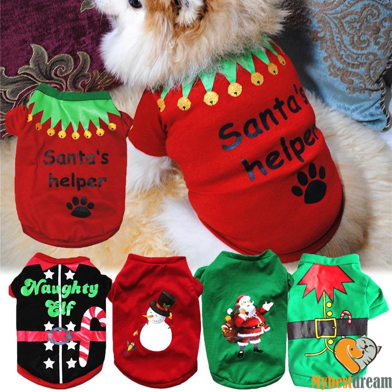 Ipetboom Roupa De Cachorrinho 3Pcs Camisa De Lã Roupas De Camisa De Pequeno  Boneco De Neve Traje De Roupas De Natal Para Para Festa Pano De