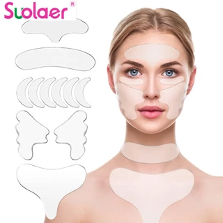 Suolaer 11pcs Adesivos De Silicone Reutilizáveis Para A Testa Do Pescoço Adesivo Cuidados Com Pele