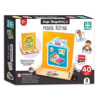 Jogo Minha Rotina 40 Peças Magnéticas 0466 - Nig
