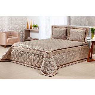 Kit Colcha Cobre Leito MARRAKESH Matelado KIng 3pcs Babado