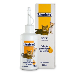 Solução Otológica Limpeza de Orelhas Cães E Gatos Limpinho 110ml