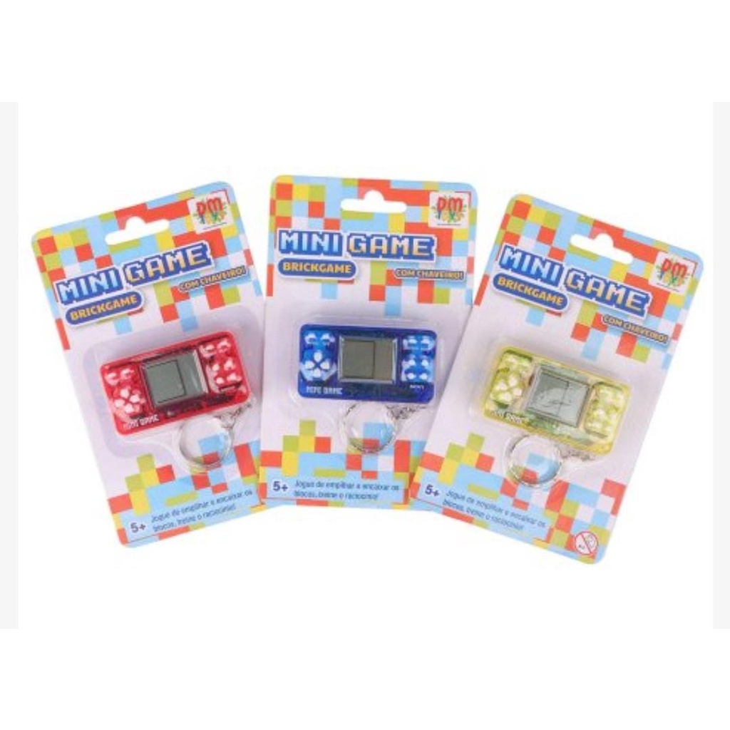 Mini game chaveiro tetris river raid brinquedo jogos antigos