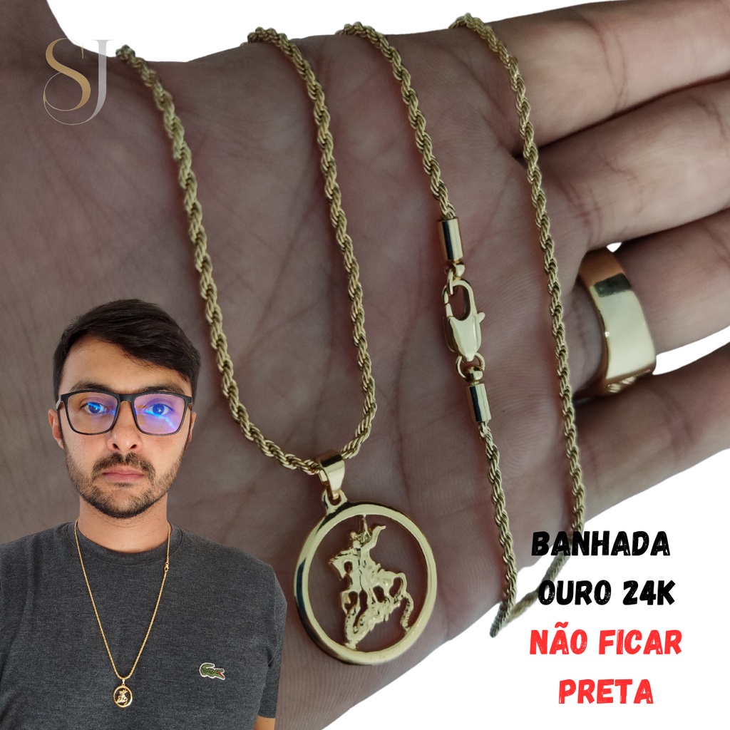 corrente masculina de moeda antiga banhada a ouro não suja + | Shopee ...