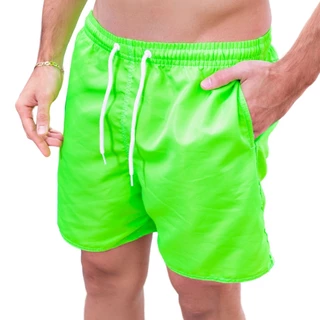 Bermuda Masculina Mauricinho Neon Short Praia Tactel Liso Academia Verão