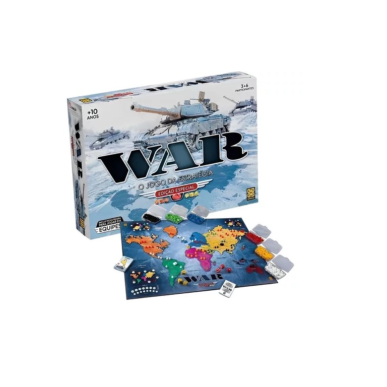 Jogo War Edição Especial o Jogo da Estratégia de Tabuleiro - Kiko Brinquedos