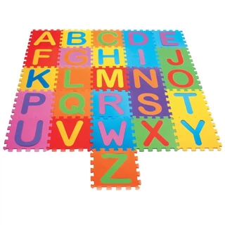 Tapete Educativo Infantil Eva 26 pçs Letras Alfabeto Grande