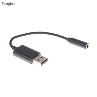 Fengjue 2 Em 1 USB A 3,5mm Placa De Som Jack Plug Adaptador De Áudio Sonoro Para PC Laptop BR