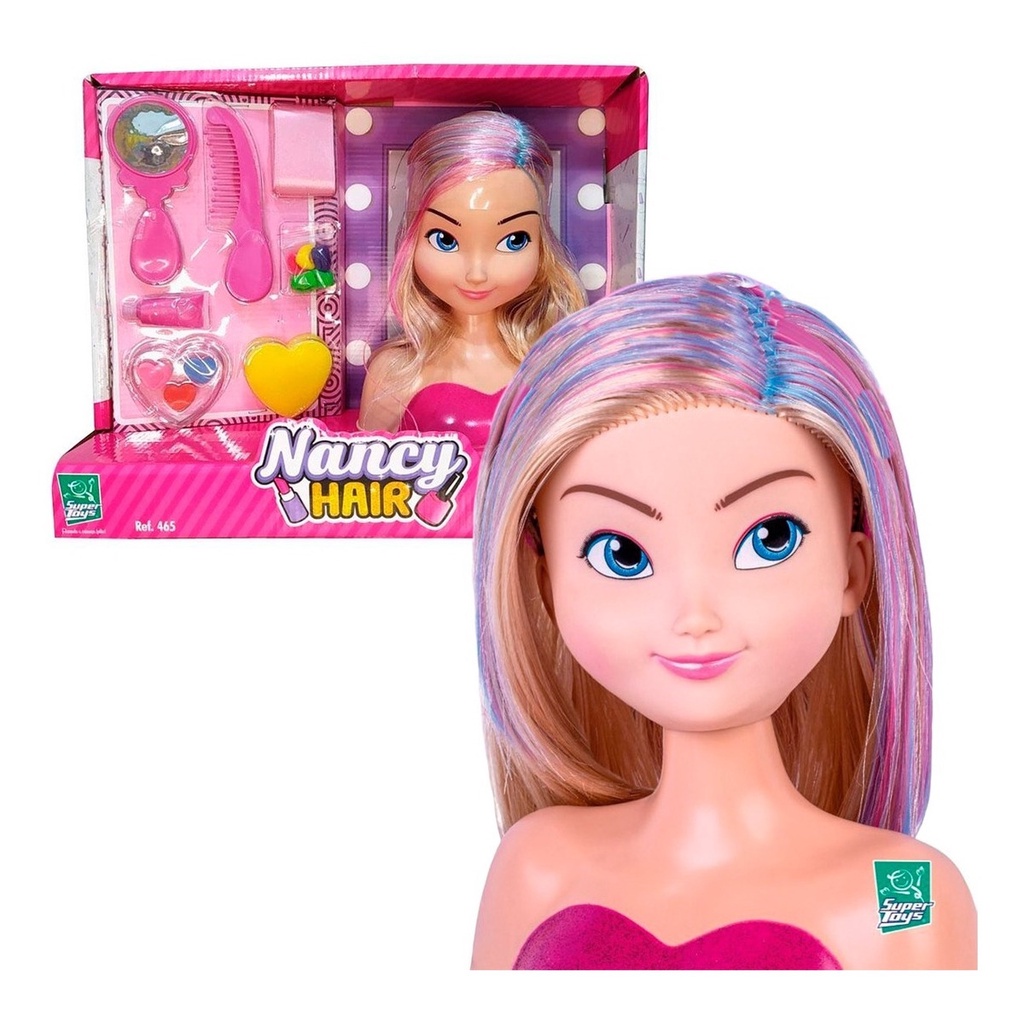 Combo Boneca Barbie Busto Fala Frases + Kit Fashion Maquiagem ED1  Brinquedos Kit Infantil menina rosa