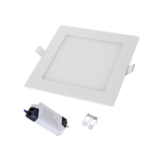 kit 5 Painel Led Embutir Quadrado Aluminio 3w 8x8 4w 10x10 9w 15x15 15w 20x20 Plafon