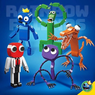 Arco-íris Amigos Monstro moc Blue-Green Rear Room Minifigure Building Blocks Montagem Educacional de Brinquedos Presentes de Férias para Crianças
