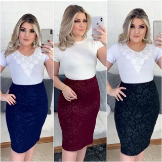 Kit Atacado 3 Saias Secretária Executiva - Moda Cristã