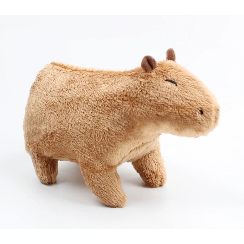 Kit Capivaras Filó de Pelúcia 30cm Fofinha Marrom Antialérgica