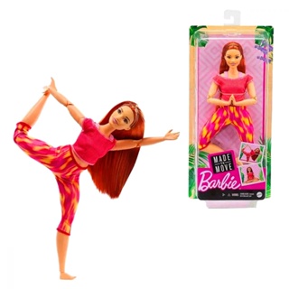 Boneca Barbie Made to Move Aula de Yoga Morena Mattel Ftg80