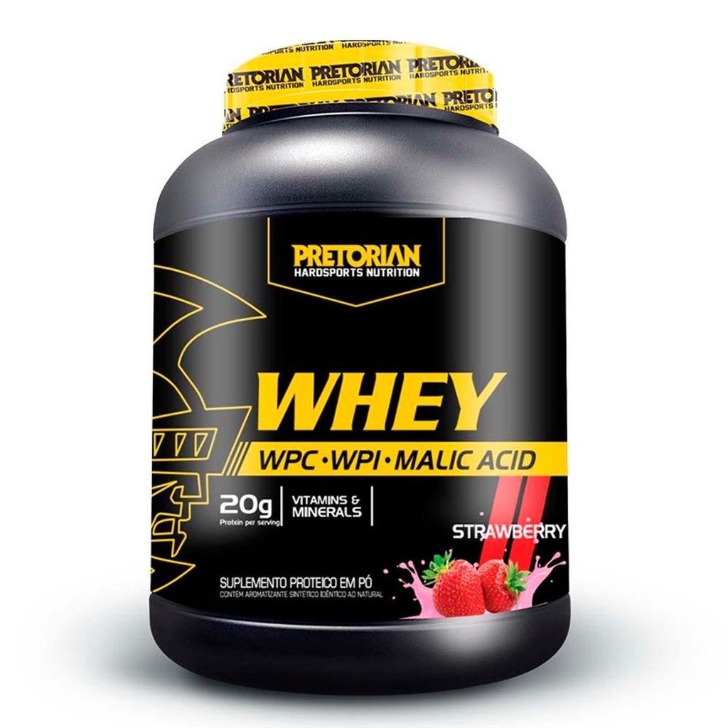 Whey Protein 100% Isolado 900g – WPC – WPI – Malic Acid – Pretorian