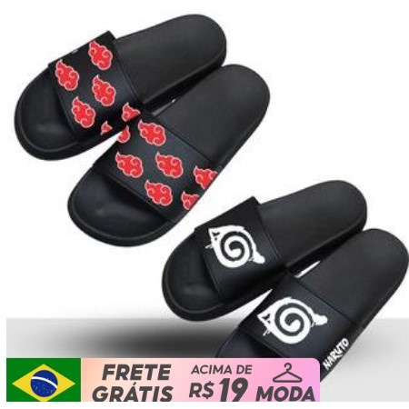 Chinelo Pantufa Quarto Nuvens Akatsuki Naruto