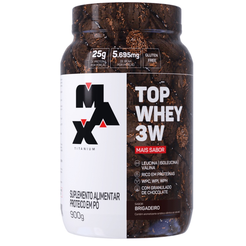 Top Whey 3W Mais Sabor Brigadeiro – Max Titanium