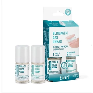 Kit Blindagem Das Unhas Fibra Nylon + Nivelador Fosco -Blant