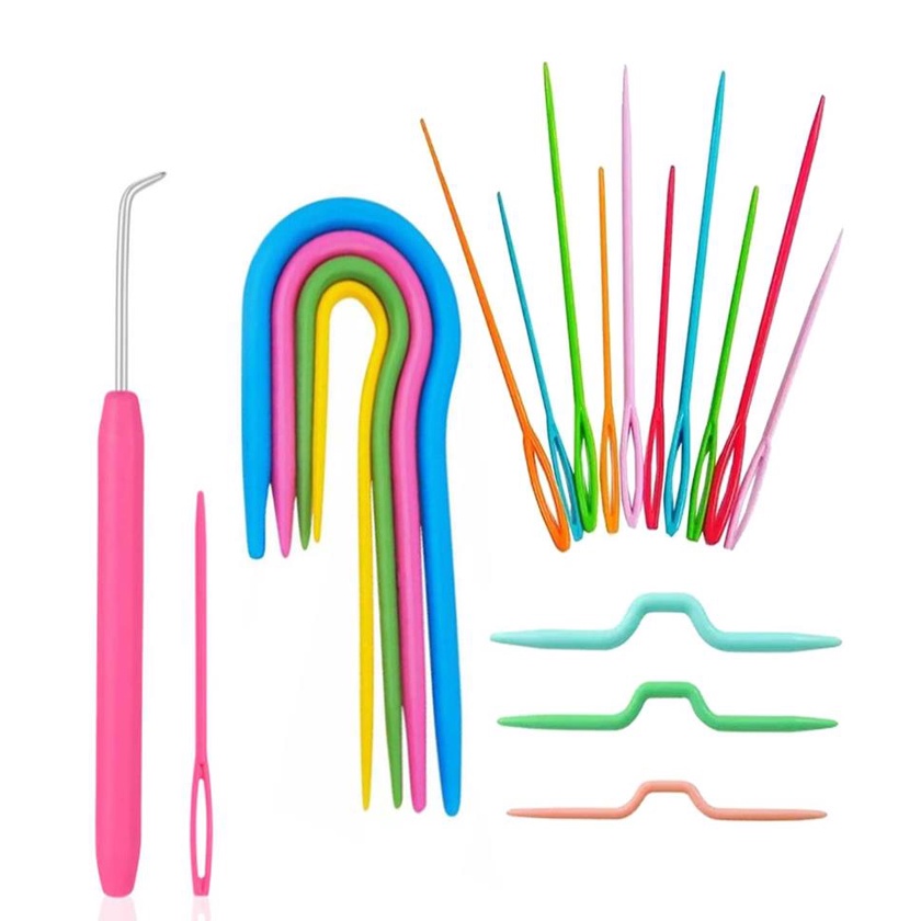 Kit Agulhas Auxiliares Tapecaria Trico Acabamentos Croche La