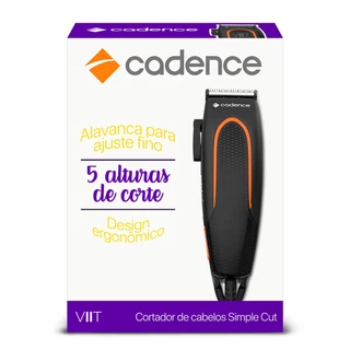 Máquina De Cortar Cabelo e Barba - Cadence - Kit Com 9 Peças - Garantia Com Nf - Preto e Laranja